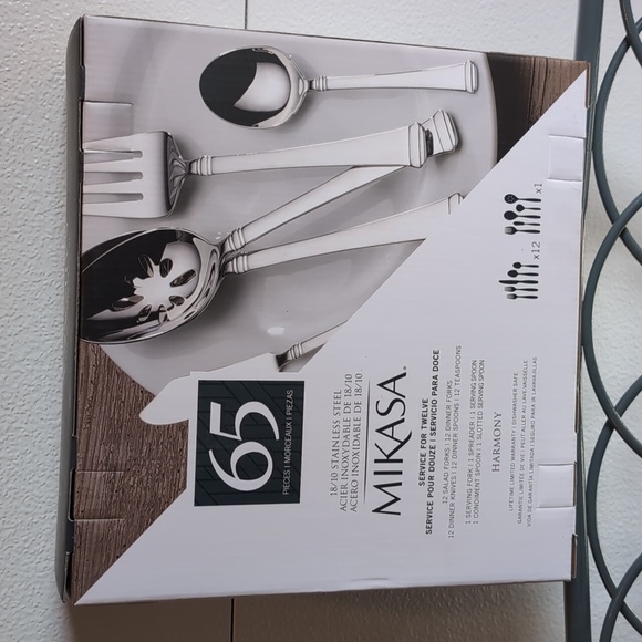 Mikasa 18/10 Stainless Steel 65 PC's Service For 12 Harmony Silverware,NWOT. - Picture 3 of 5